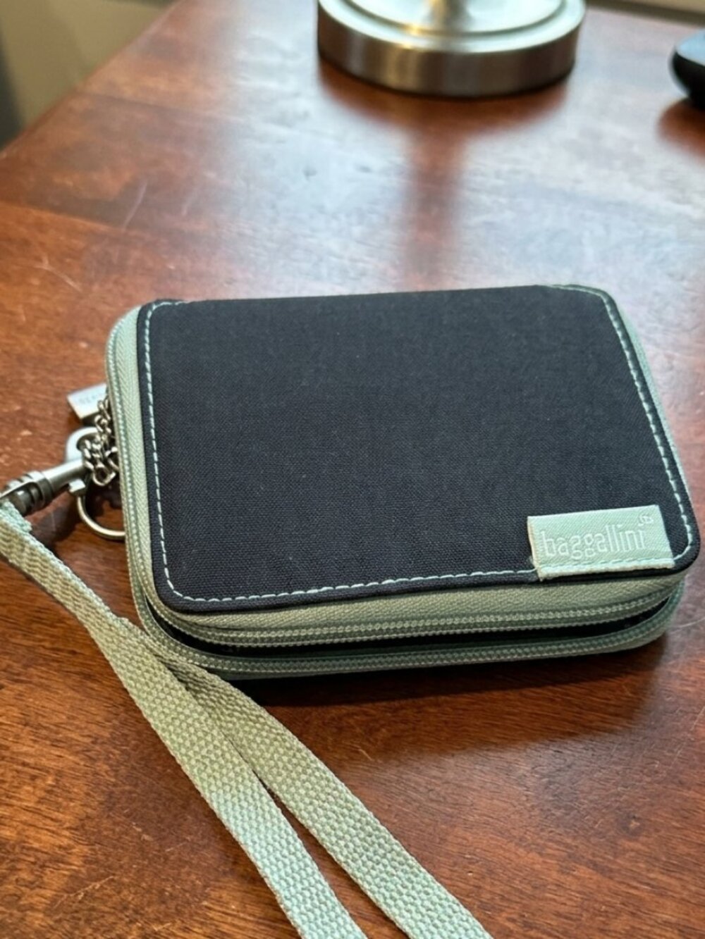 Baggallini Navy and Aqua Wallet